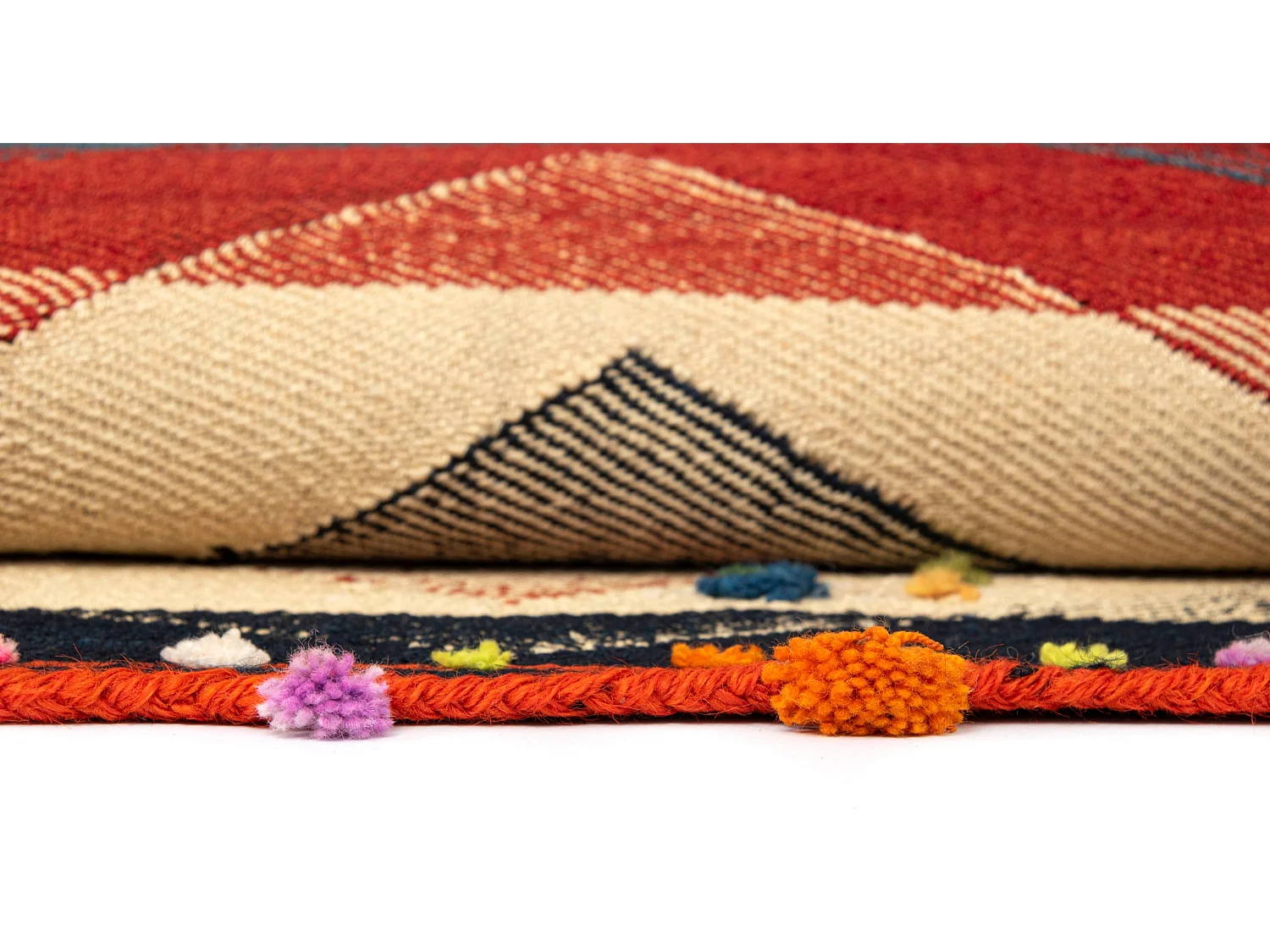 Wollteppich 172x187 Rot Jajim