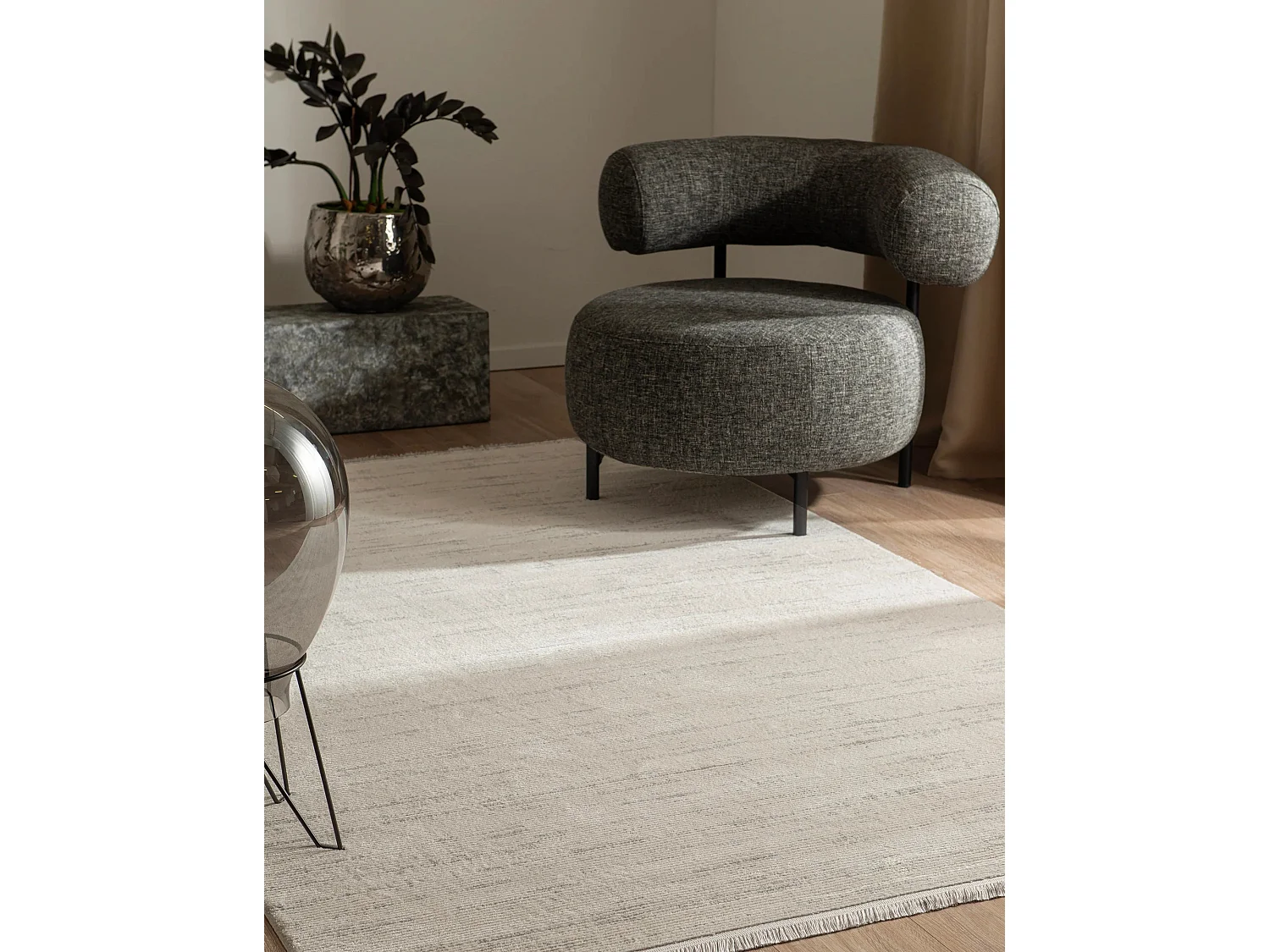 Teppich 160x245 Hellgrau Davos Linija