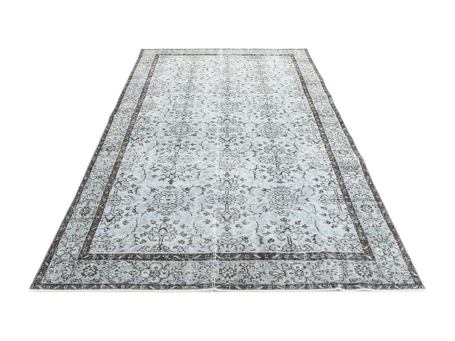 Wollteppich 155x287 Blau Ultra Vintage