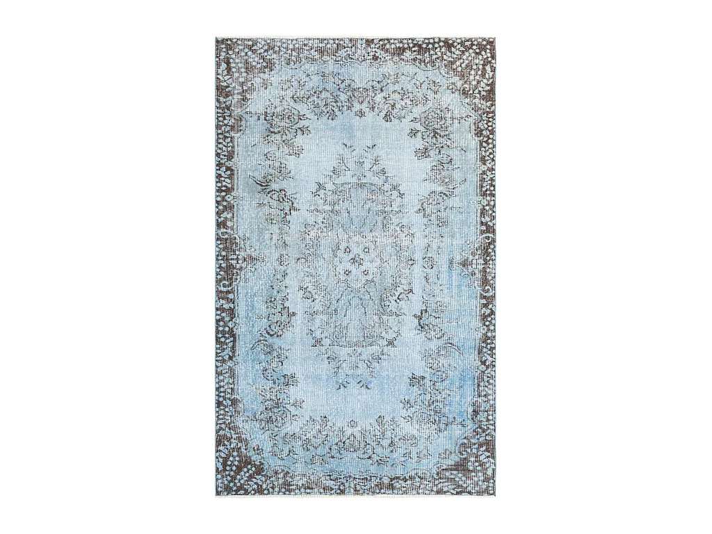 Tapis de laine 122x201 Bleu Ultra Vintage