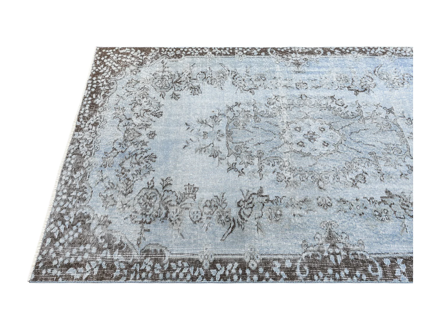 Tapis de laine 122x201 Bleu Ultra Vintage