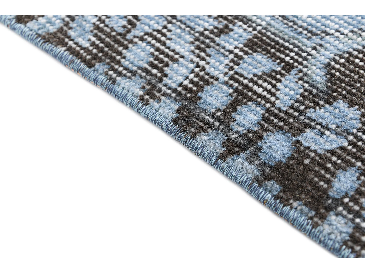 Tapis de laine 122x201 Bleu Ultra Vintage