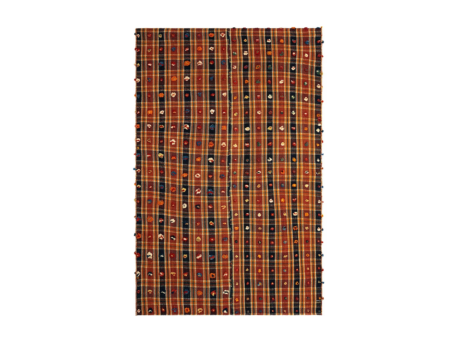 Tapis de laine 152x227 vert Jajim