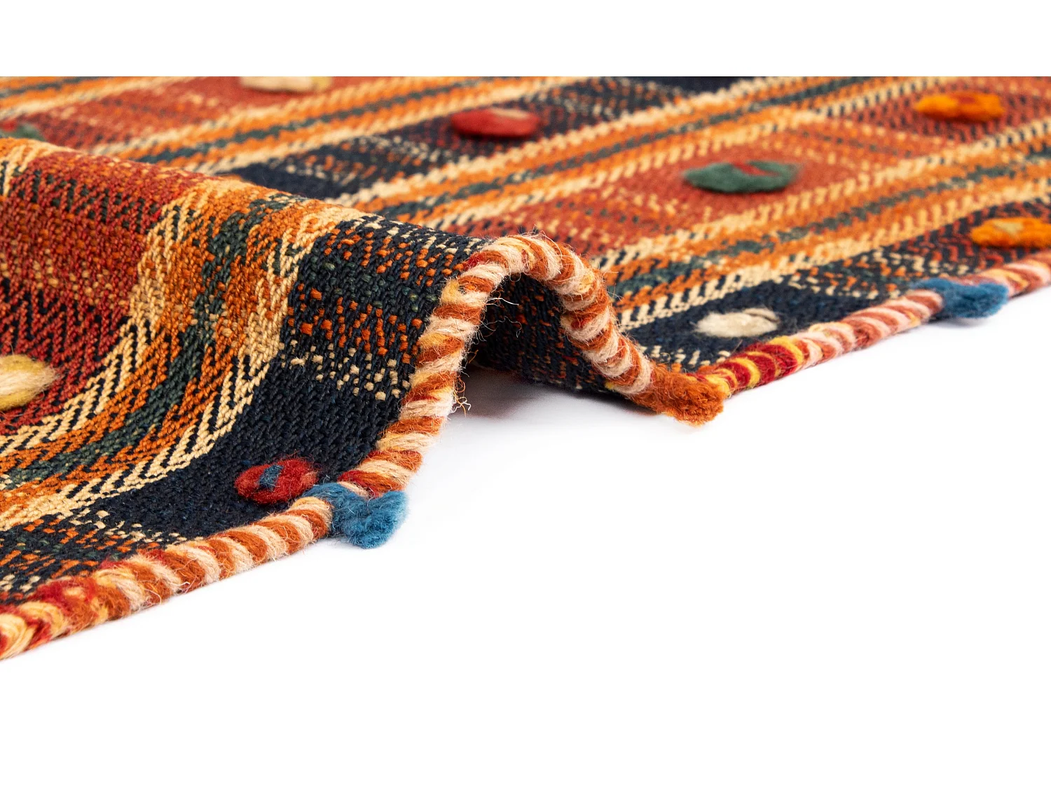 Tapis de laine 152x227 vert Jajim