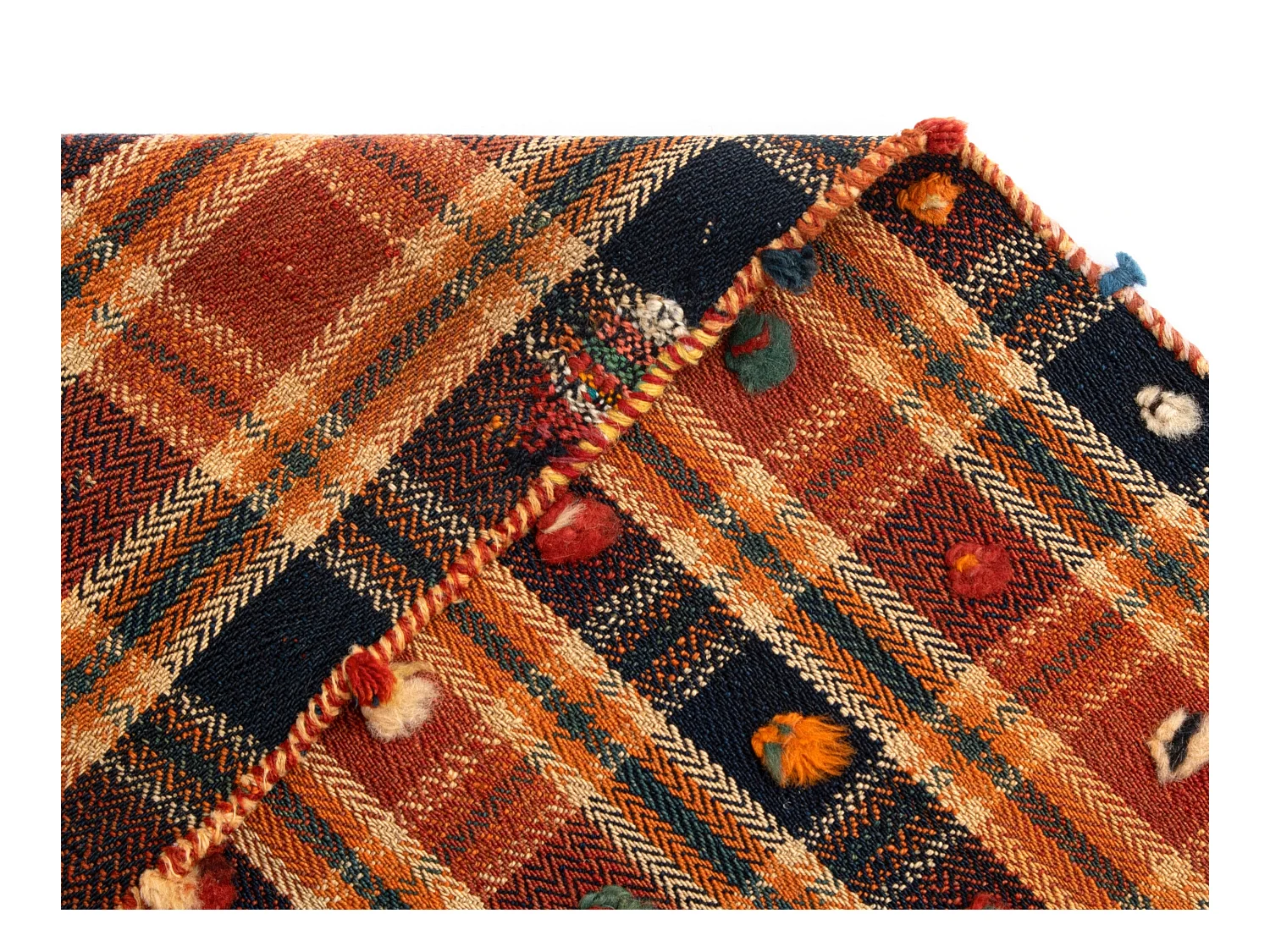 Tapis de laine 152x227 vert Jajim