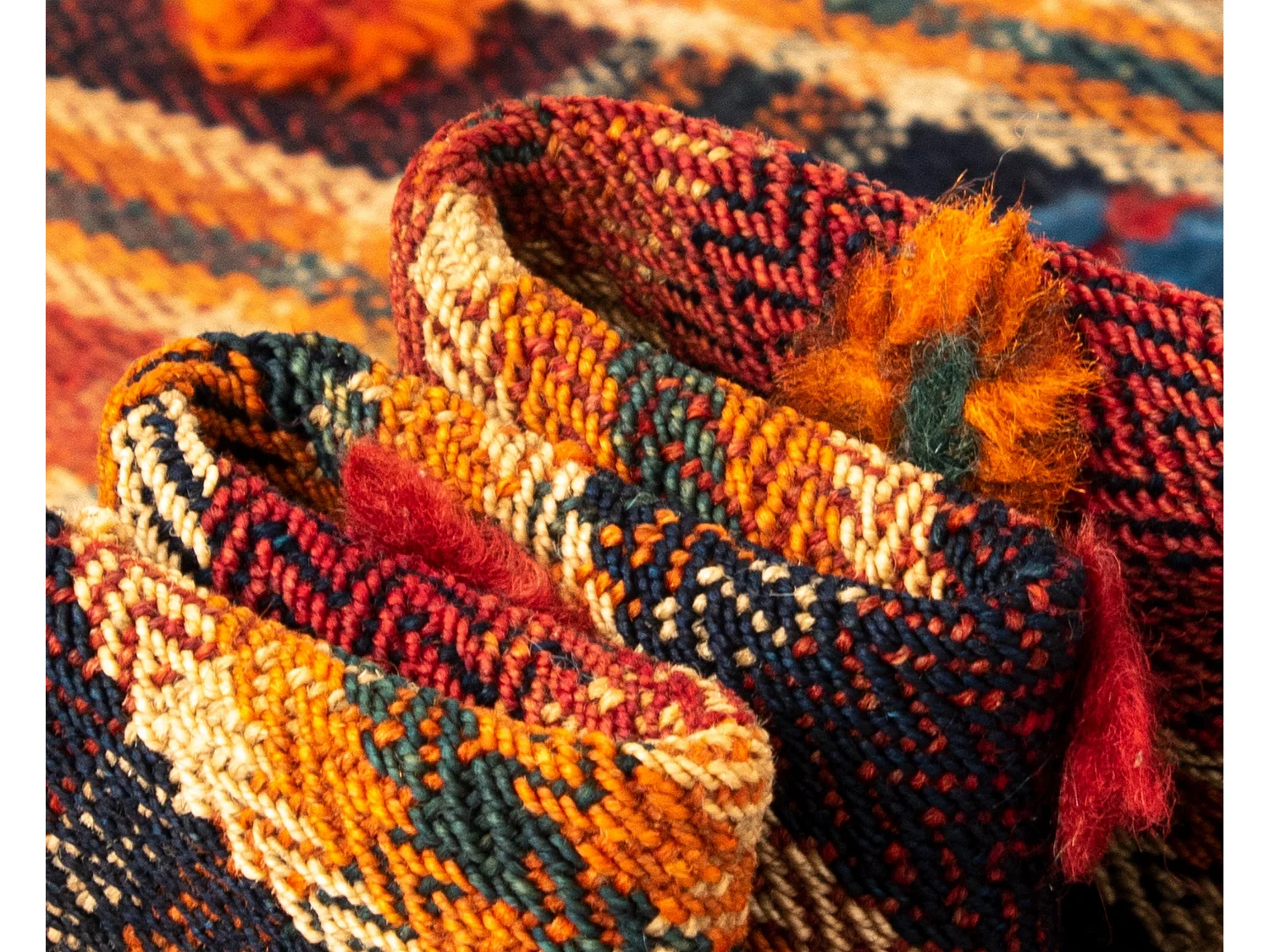 Tapis de laine 152x227 vert Jajim