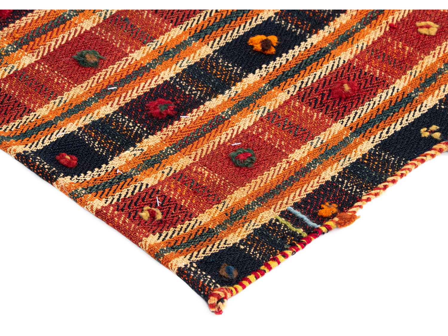 Tapis de laine 152x227 vert Jajim