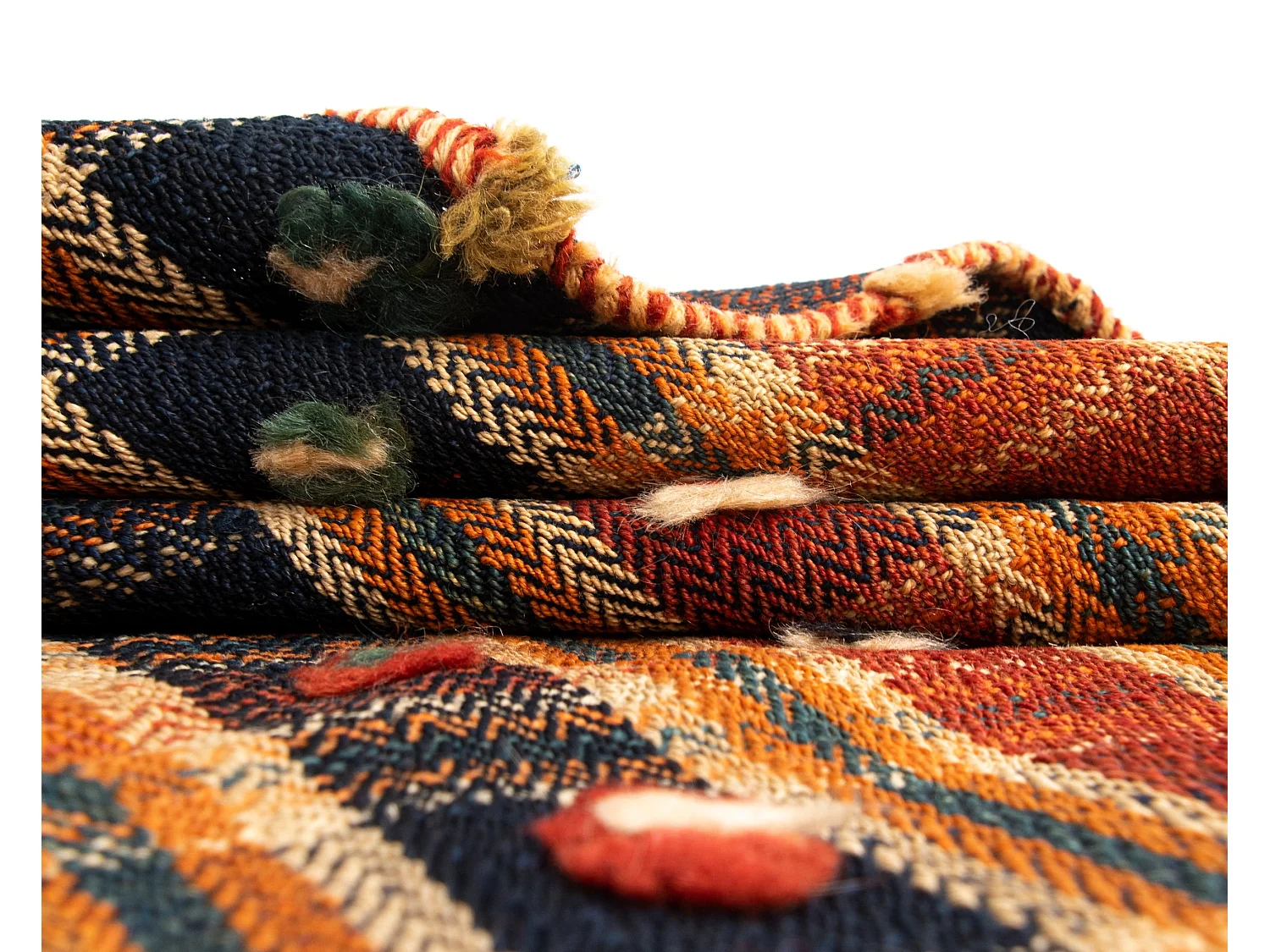 Tapis de laine 152x227 vert Jajim