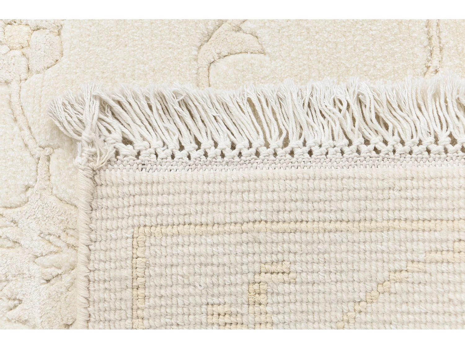 Läufer-Wollteppich 79x198 Beige Darya