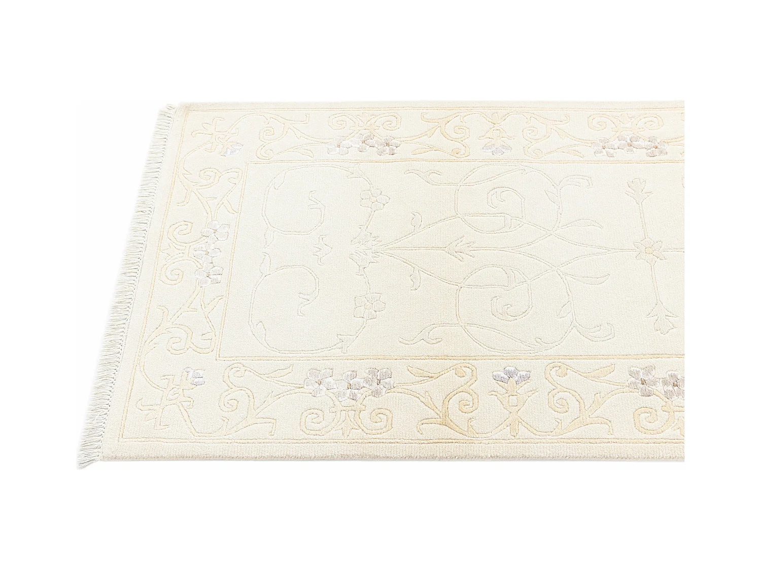 Läufer-Wollteppich 79x198 Beige Darya