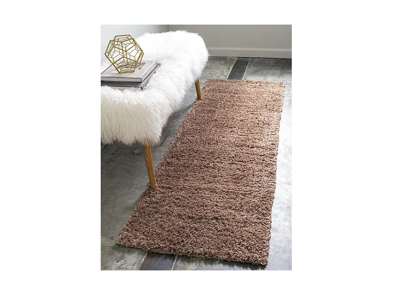 Hochflorteppich 62x185 Braun Luzern