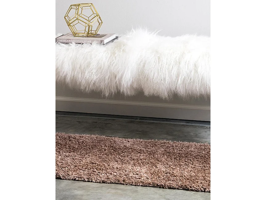 Tapis shaggy 62x185 brun Luzern