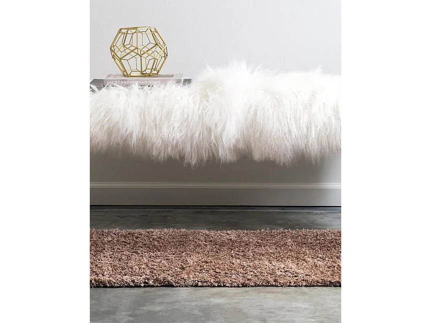 Tapis shaggy 62x185 brun Luzern