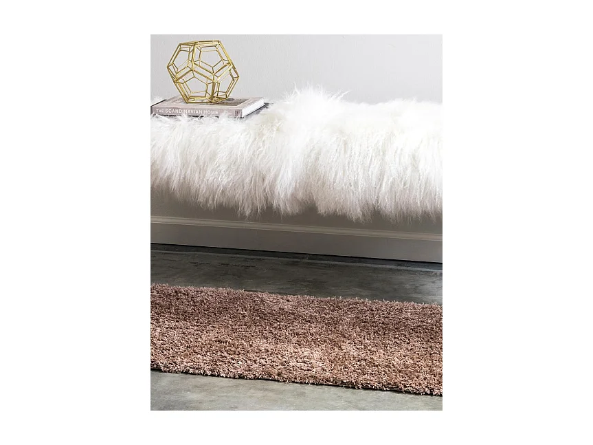 Hoogpolig tapijt 183x61 Bruin Luzern