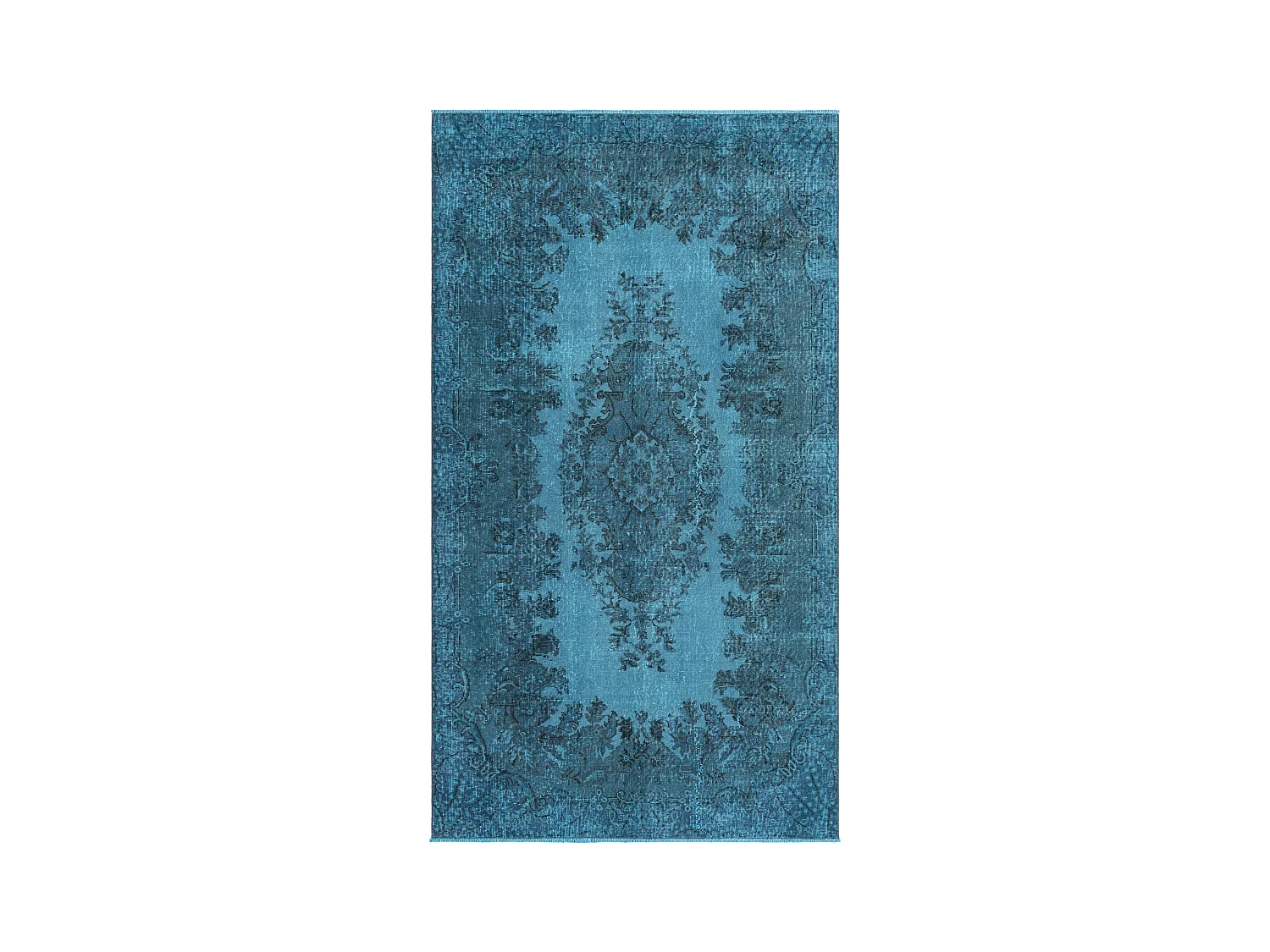 Tapis de laine 155x279 Bleu Ultra Vintage