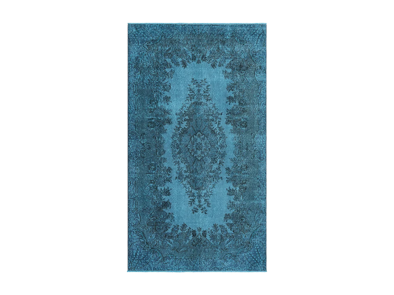 Tapis de laine 155x279 Bleu Ultra Vintage