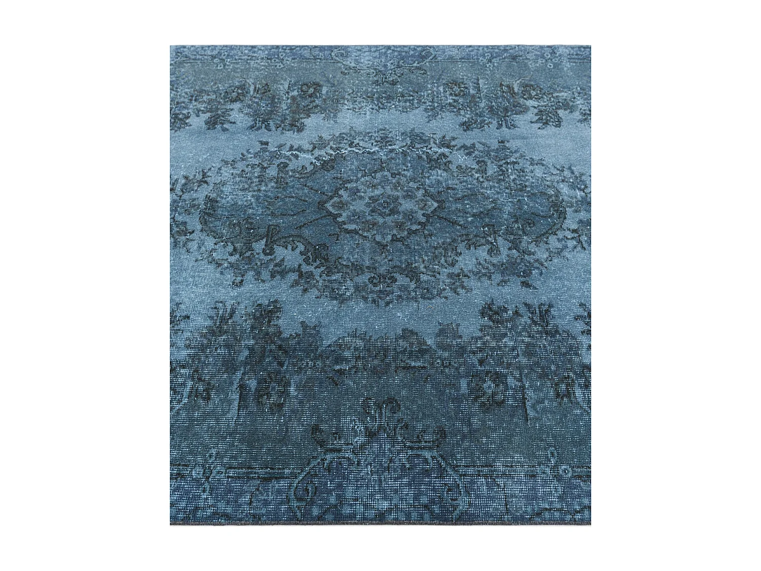 Tapis de laine 155x279 Bleu Ultra Vintage