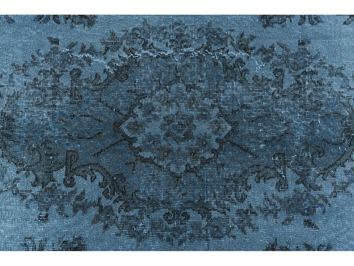 Tapis de laine 155x279 Bleu Ultra Vintage