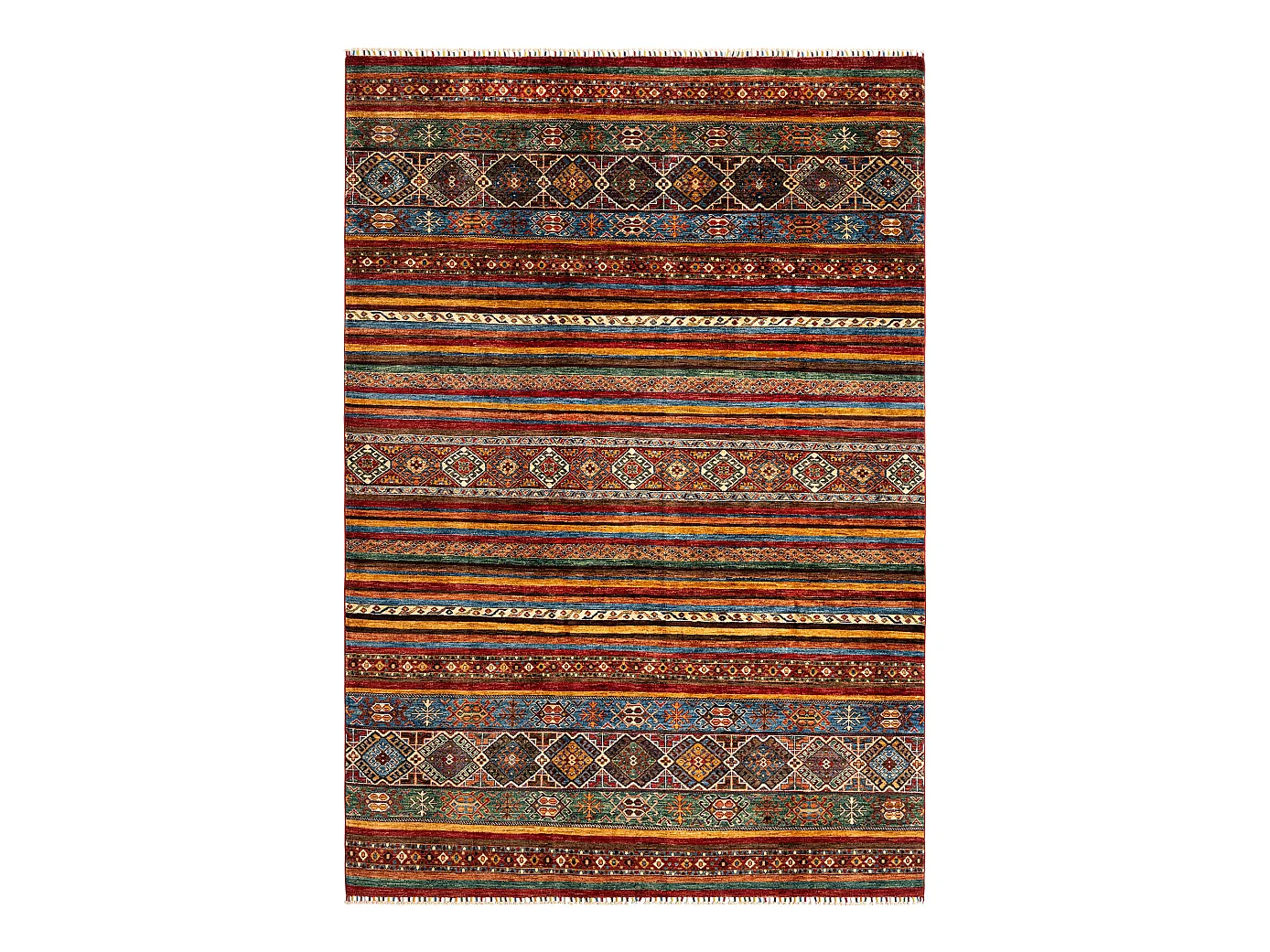 Tapis de laine 207x297 rouge Torkman