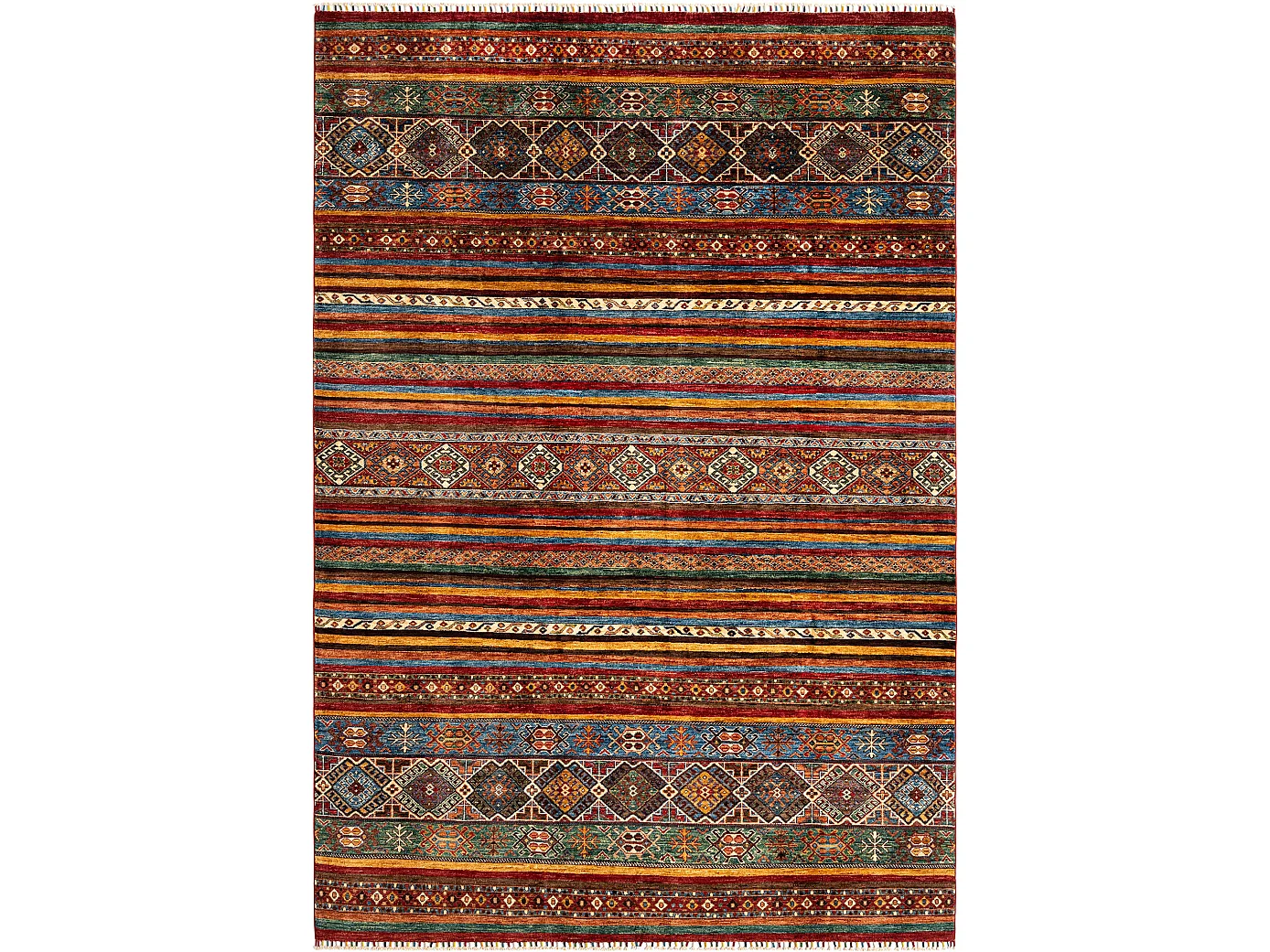 Tappeto in lana 207x297 rosso Torkman