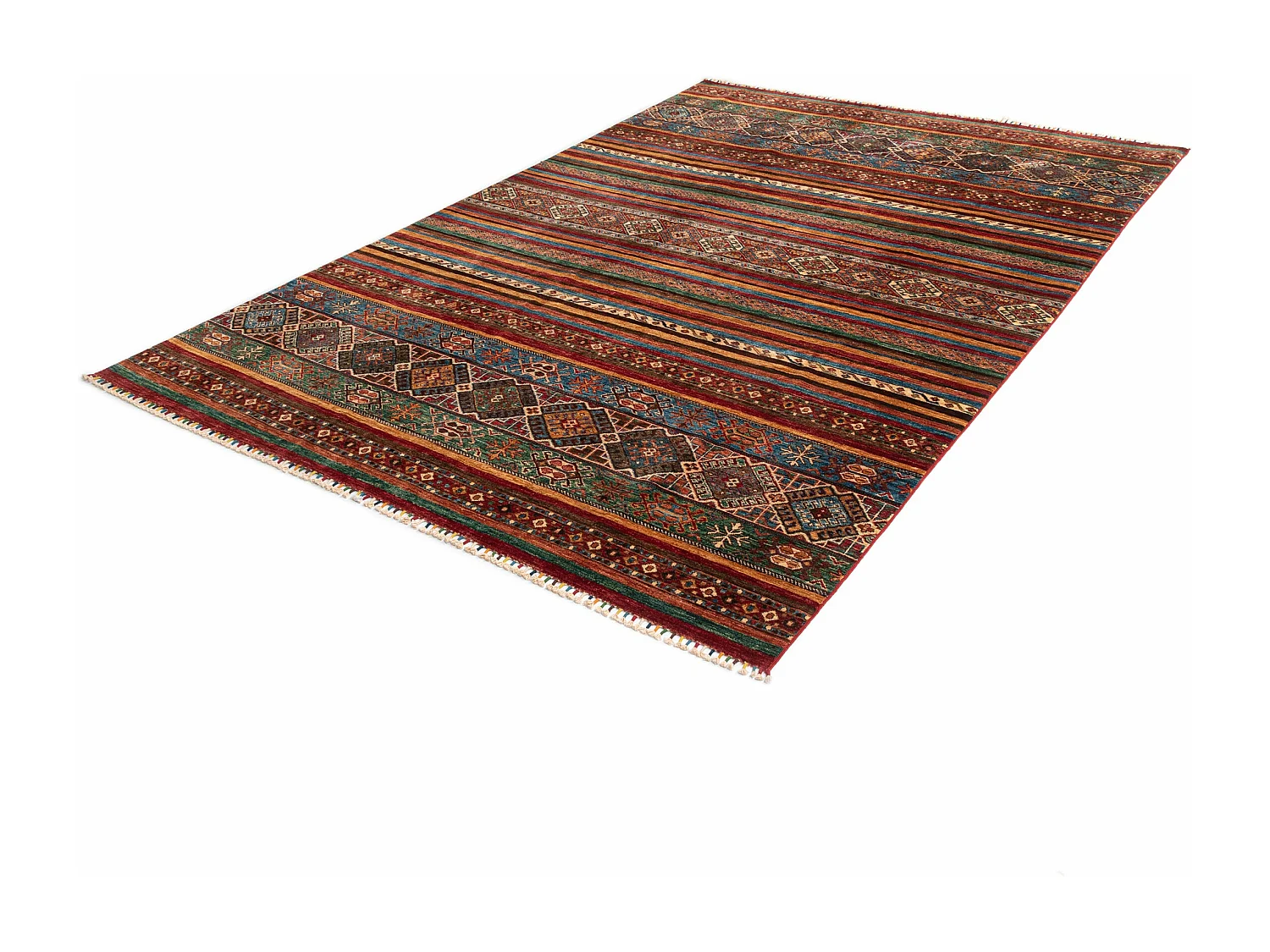 Tappeto in lana 207x297 rosso Torkman