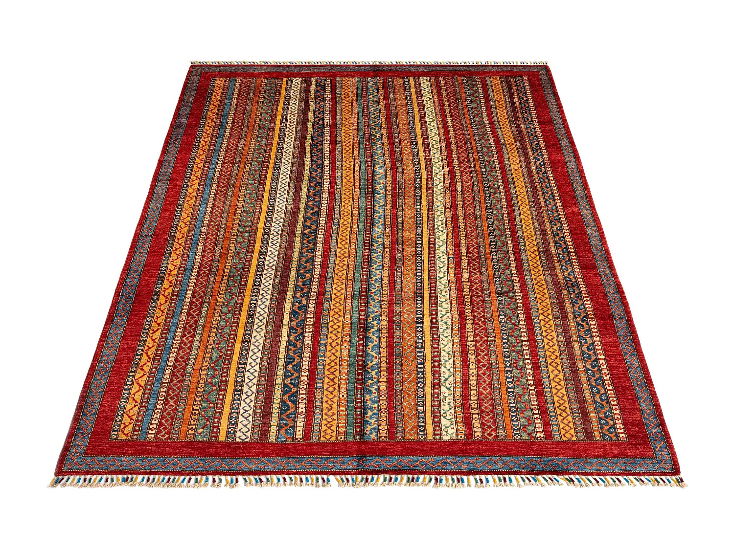 Wollteppich 194x293 Rot Torkman