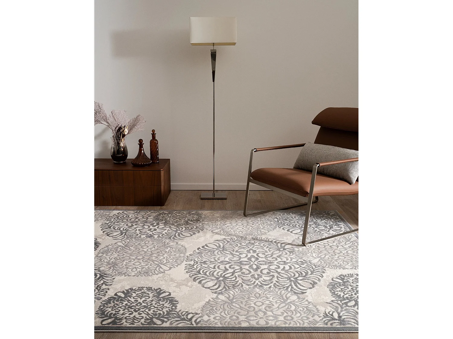 Tapis 275x365 gris Bern Clouds