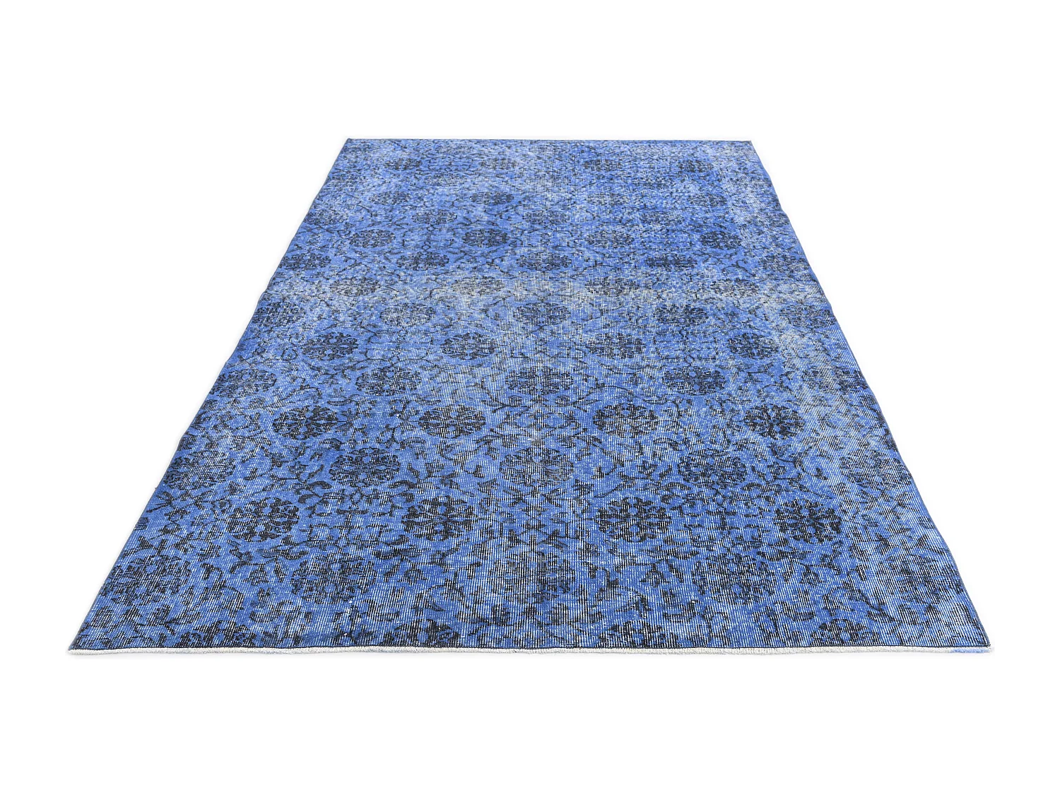 Tapis de laine 173x269 Bleu Ultra Vintage
