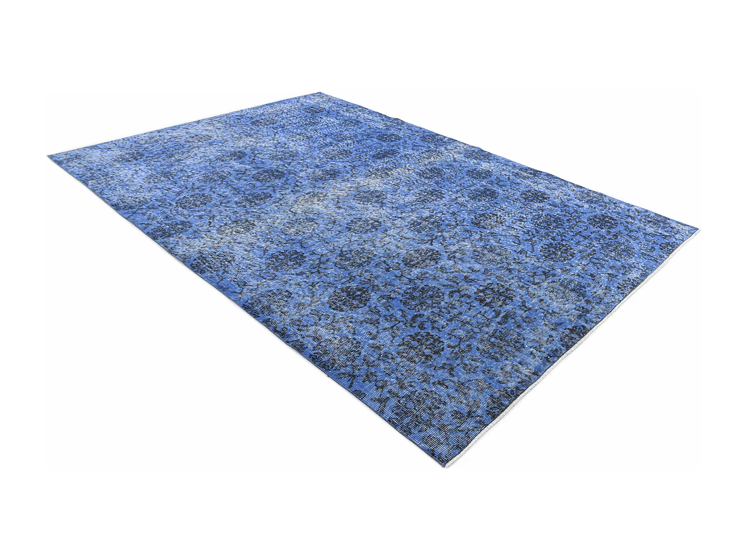 Tapis de laine 173x269 Bleu Ultra Vintage