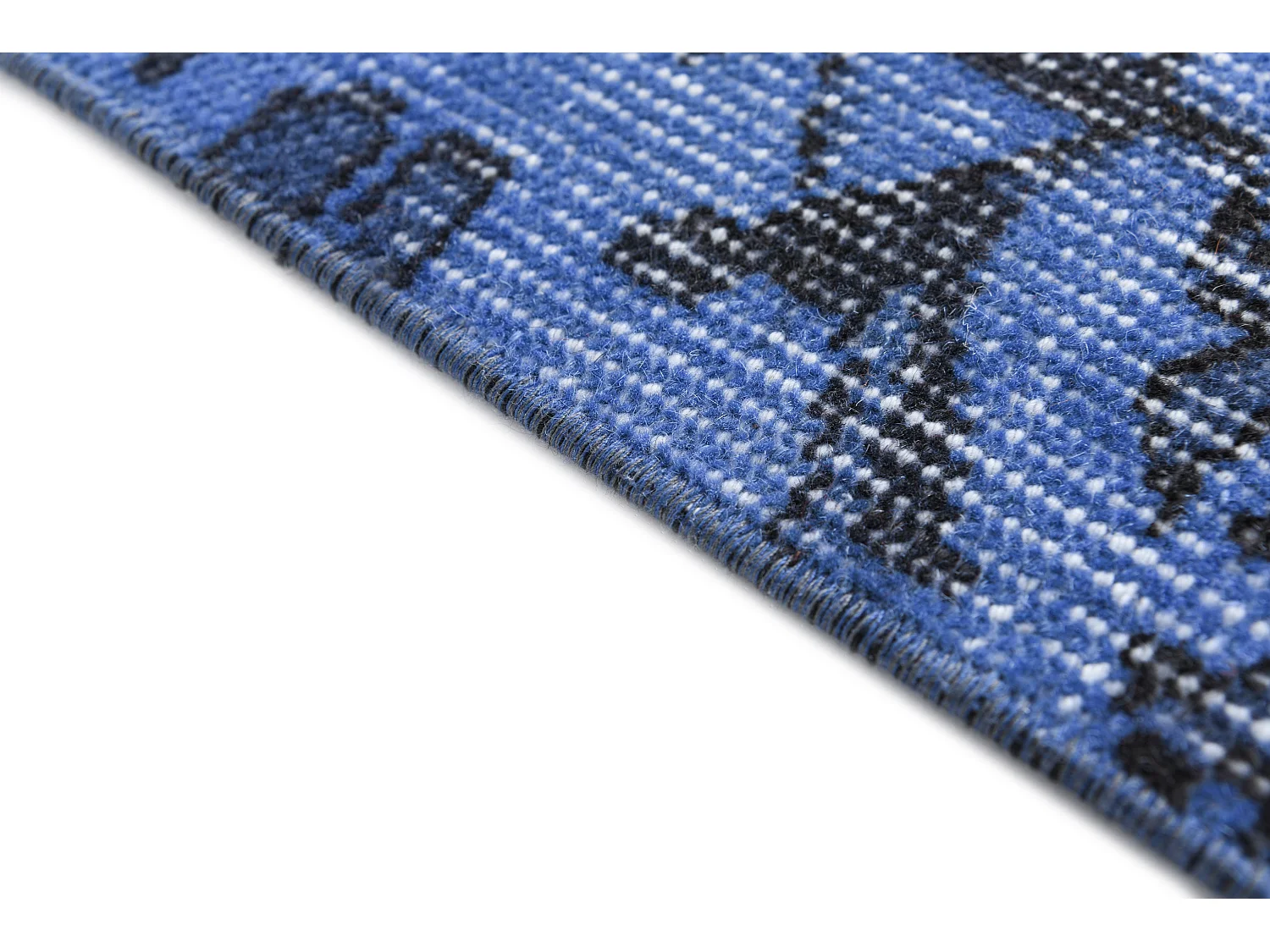 Tapis de laine 173x269 Bleu Ultra Vintage