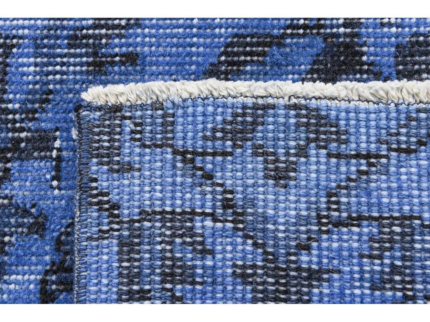 Tapis de laine 173x269 Bleu Ultra Vintage