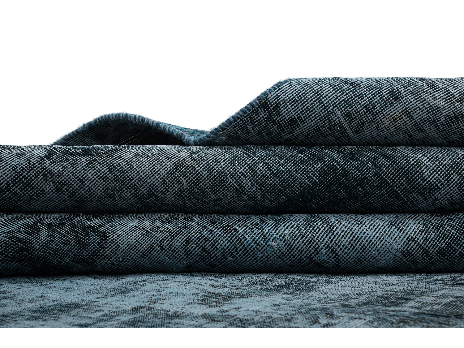 Tapis de laine 165x247 Bleu Vintage