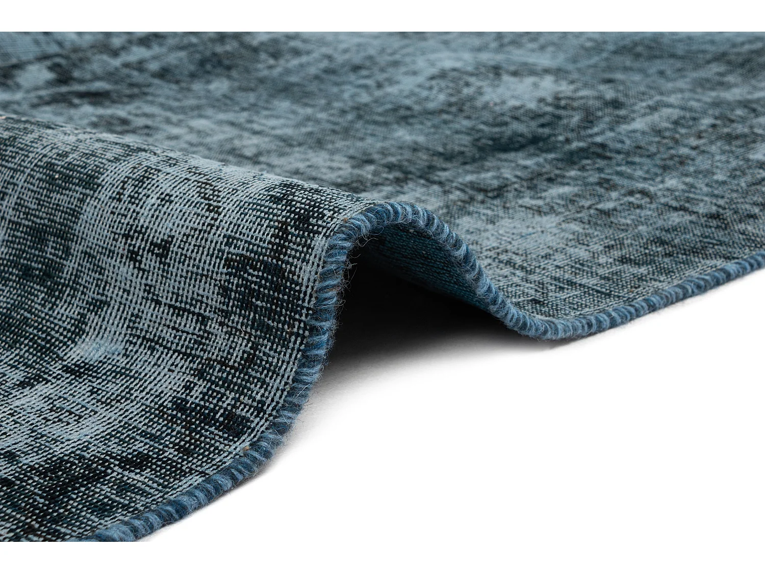 Tapis de laine 165x247 Bleu Vintage