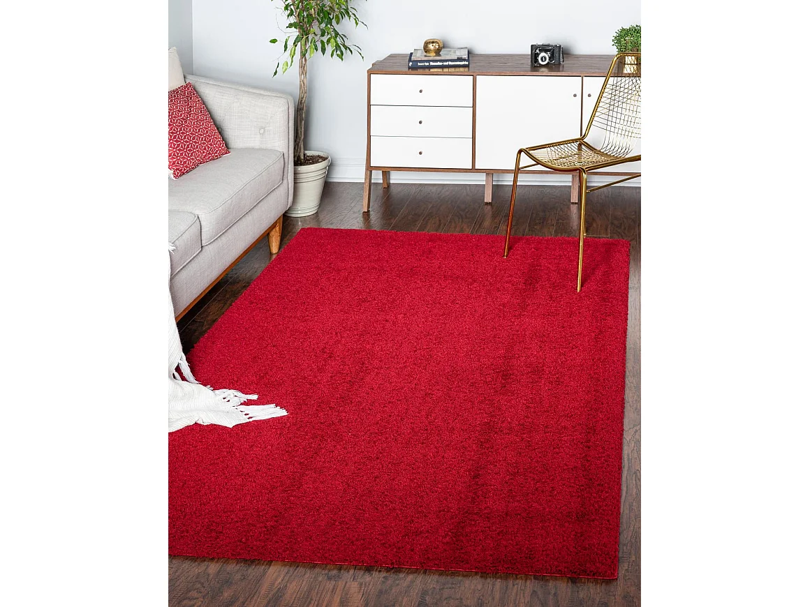 Hochflorteppich 185x275 Rot Luzern