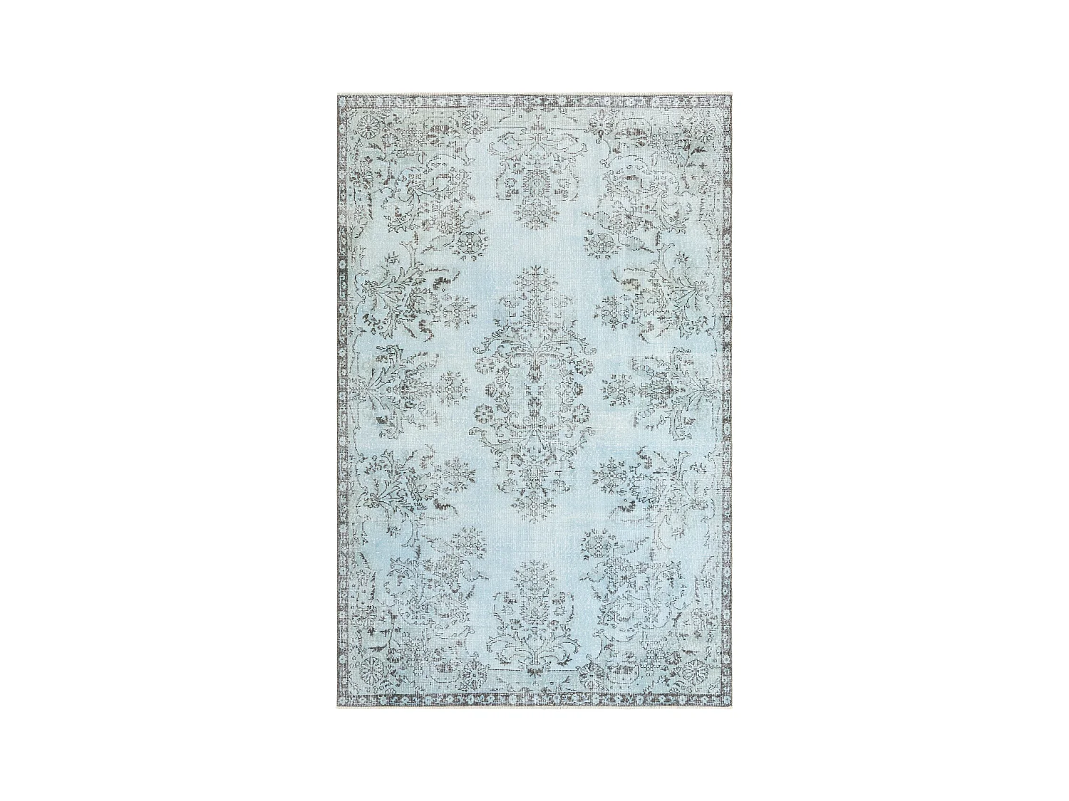 Tapis de laine 191x297 Bleu Ultra Vintage