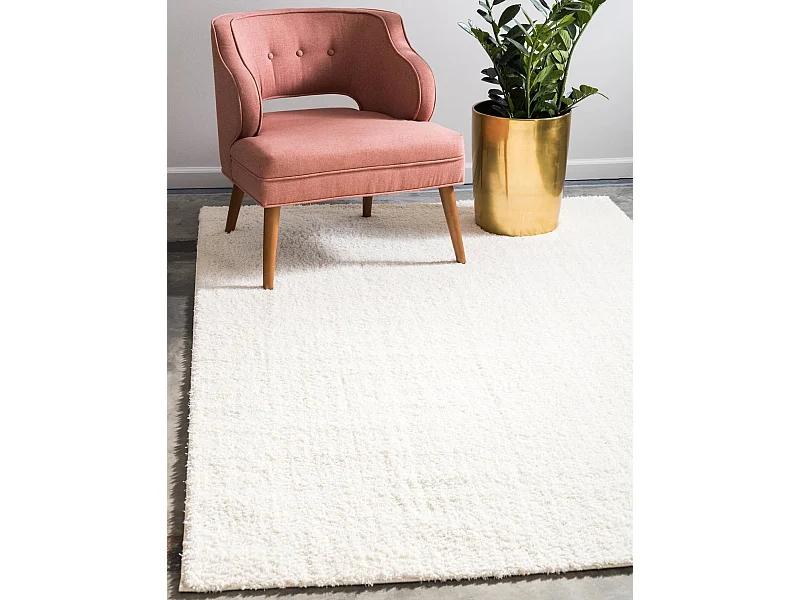 Tapis shaggy 125x185 Blanc Luzern