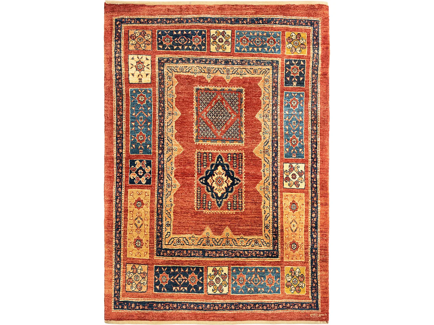 Wollteppich 107x150 Rot Kashkuli