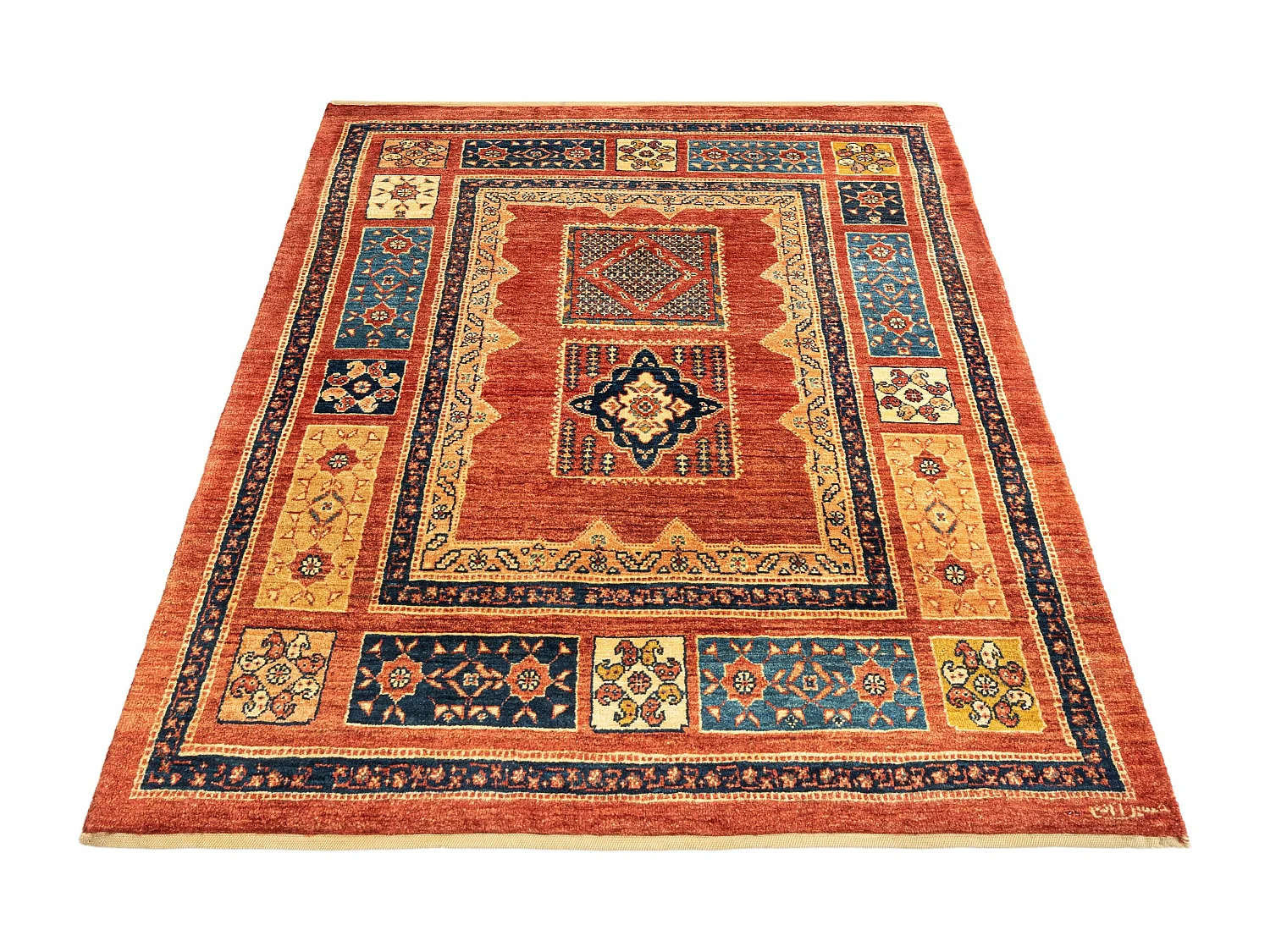 Wollteppich 107x150 Rot Kashkuli