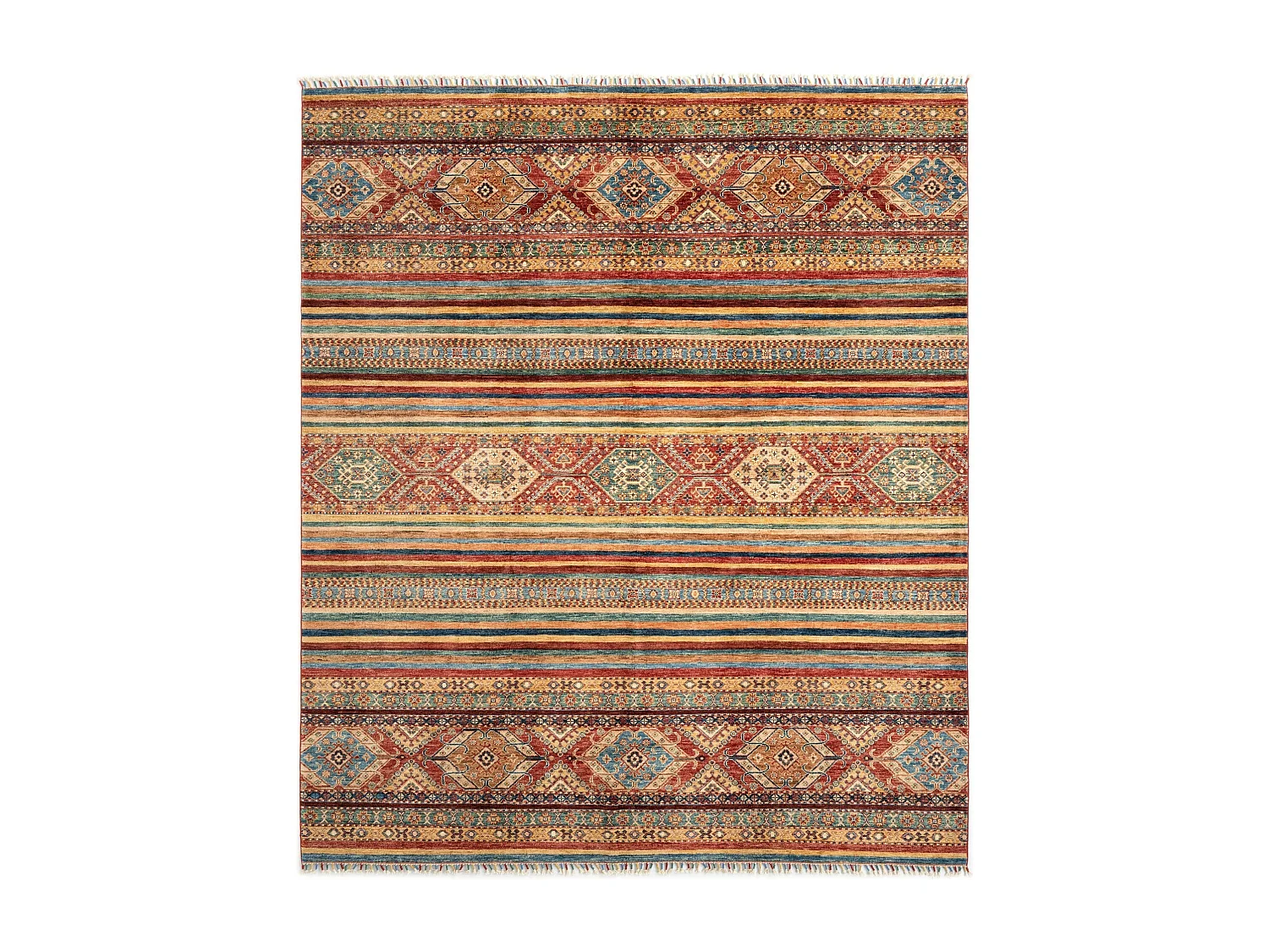 Tapis de laine 247x295 rouge Torkman