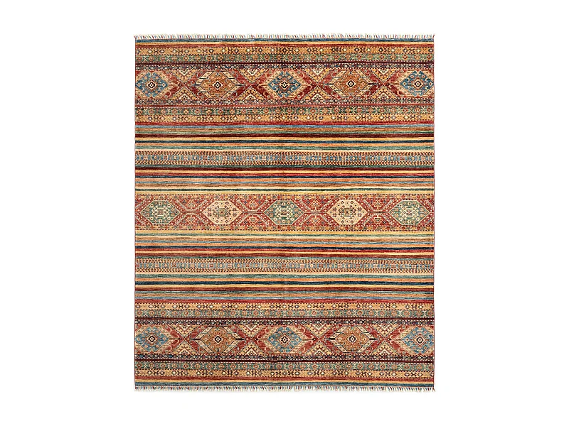 Tapis de laine 247x295 rouge Torkman
