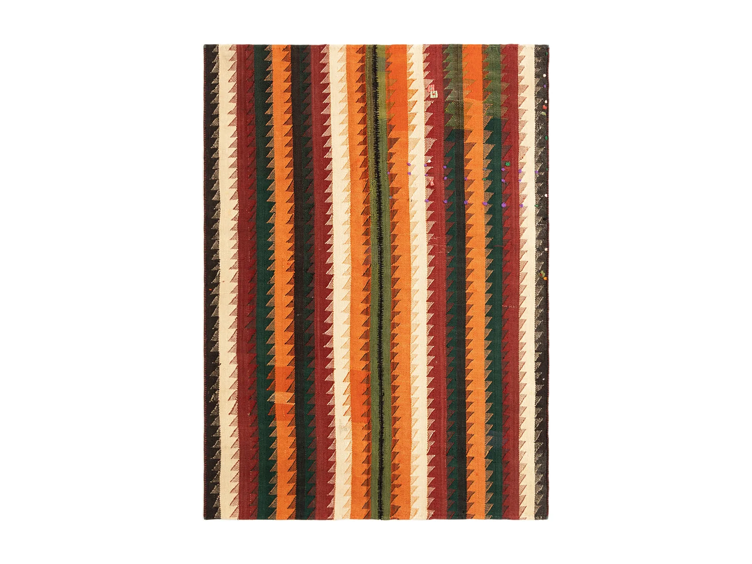Tapis de laine 123x172 orange Jajim