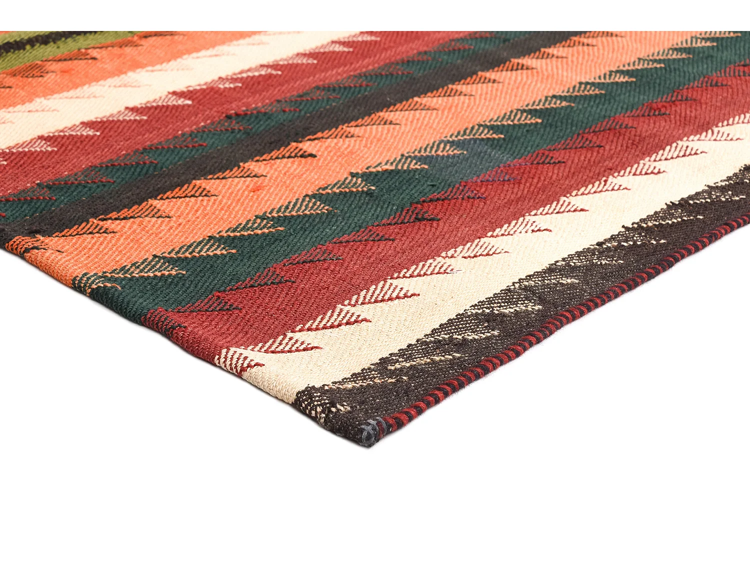 Tapis de laine 123x172 orange Jajim