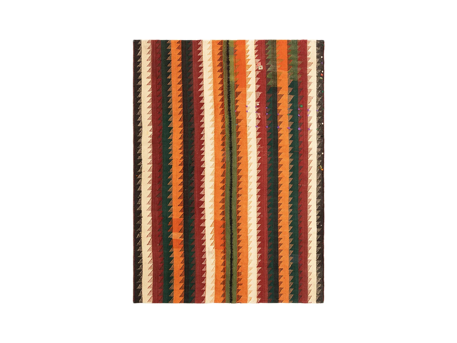 Tapis de laine 123x172 orange Jajim