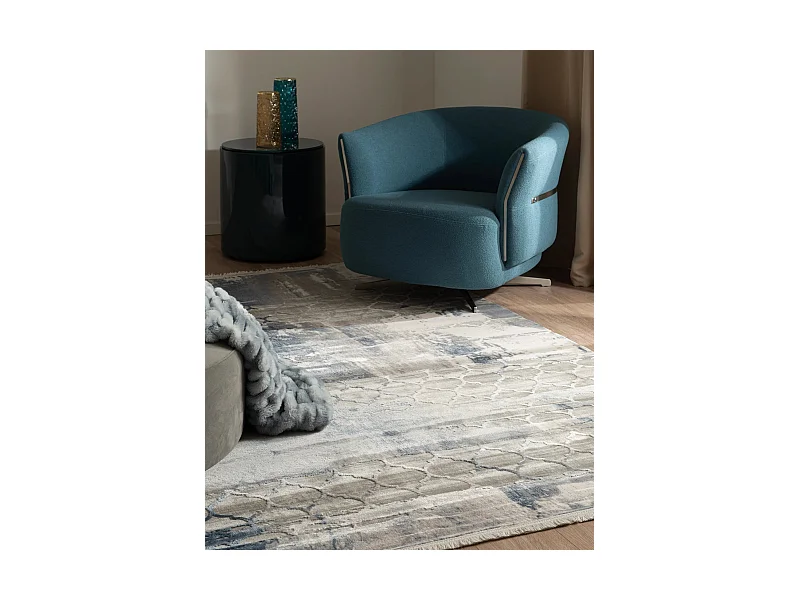 Teppich 215x305 Blau Davos Mesh