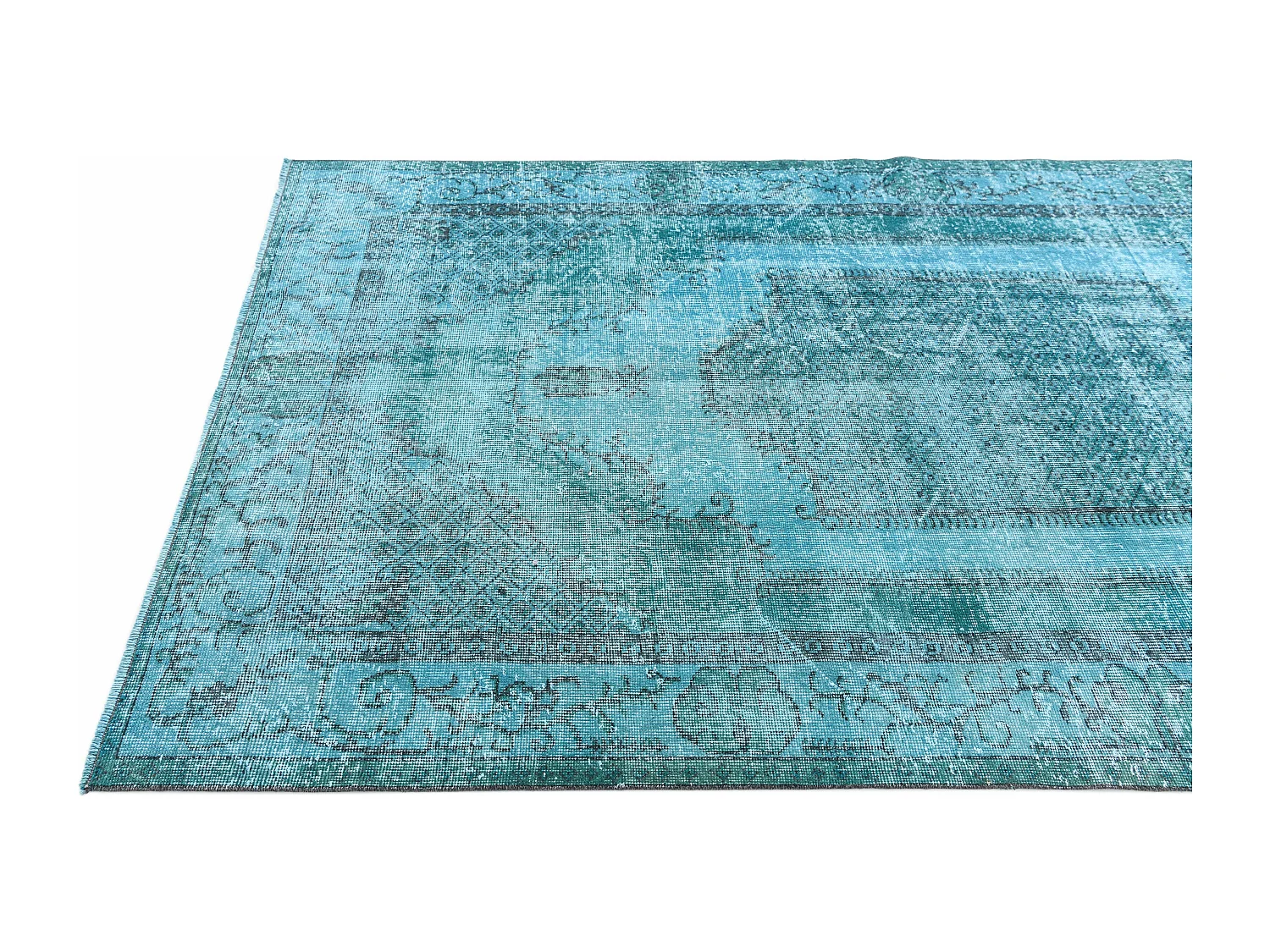 Wollteppich 155x284 Türkis Ultra Vintage