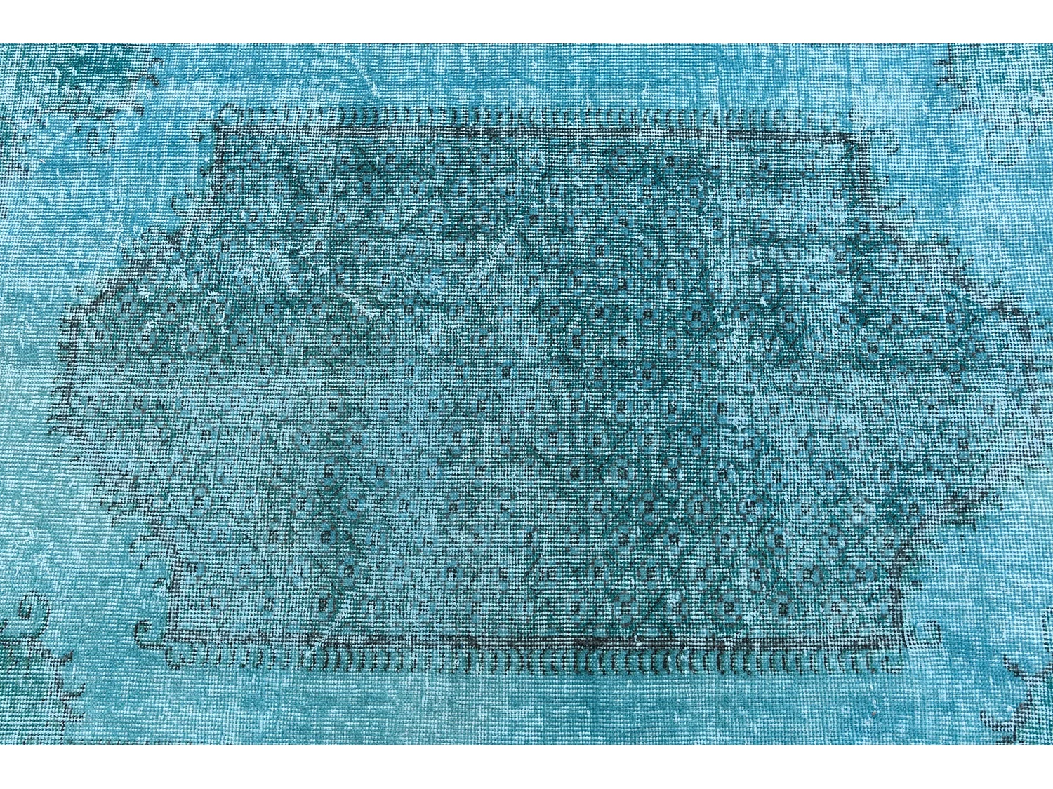 Wollteppich 155x284 Türkis Ultra Vintage