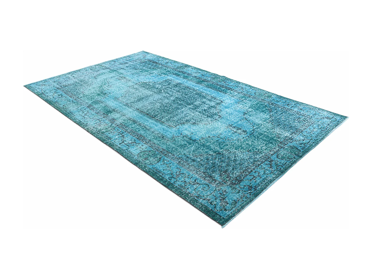 Tapis de laine 155x284 turquoise Ultra Vintage