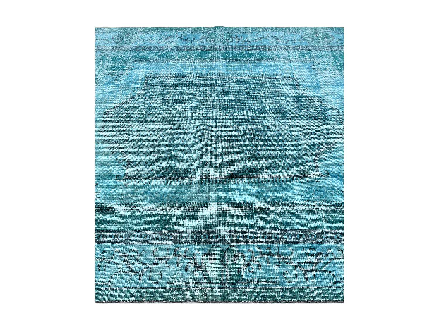 Tapis de laine 155x284 turquoise Ultra Vintage