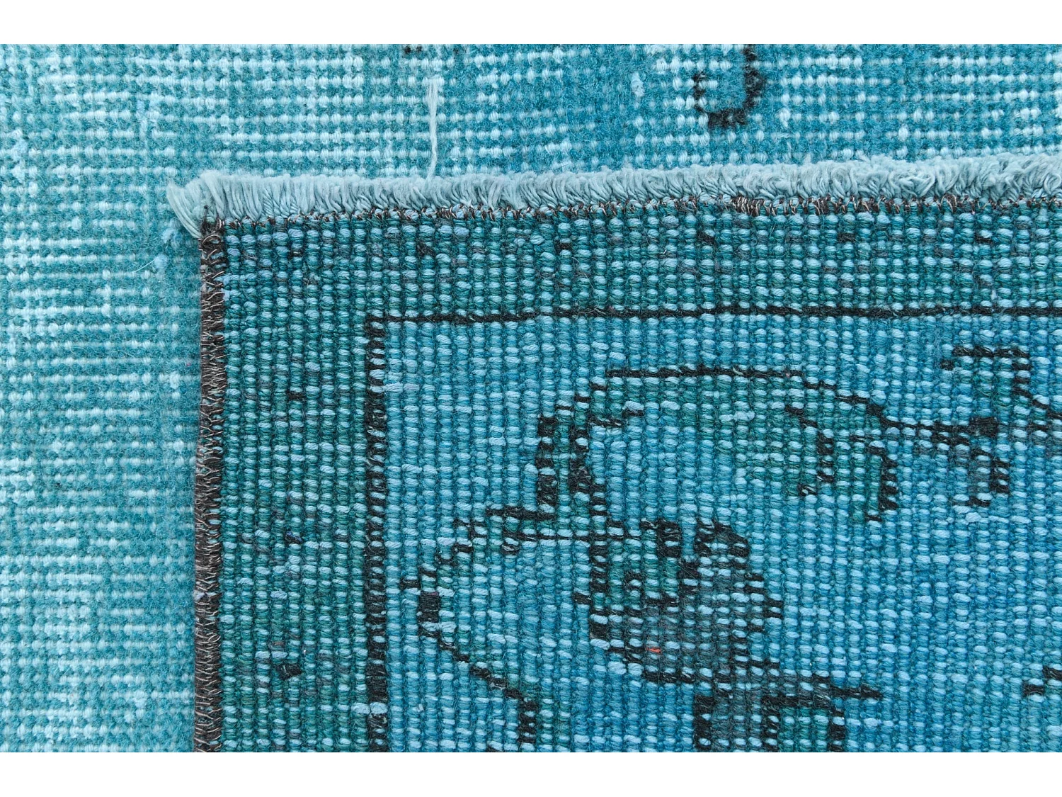 Tapis de laine 155x284 turquoise Ultra Vintage