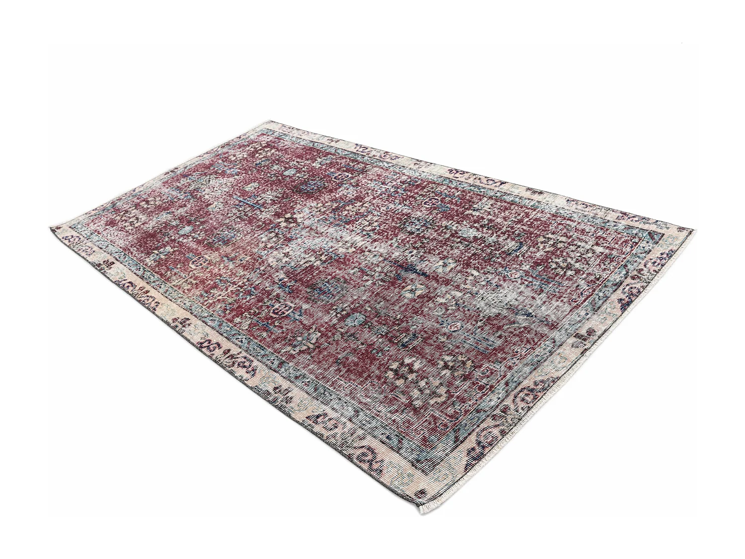 Tapis de laine 127x236 rouge Ultra Vintage